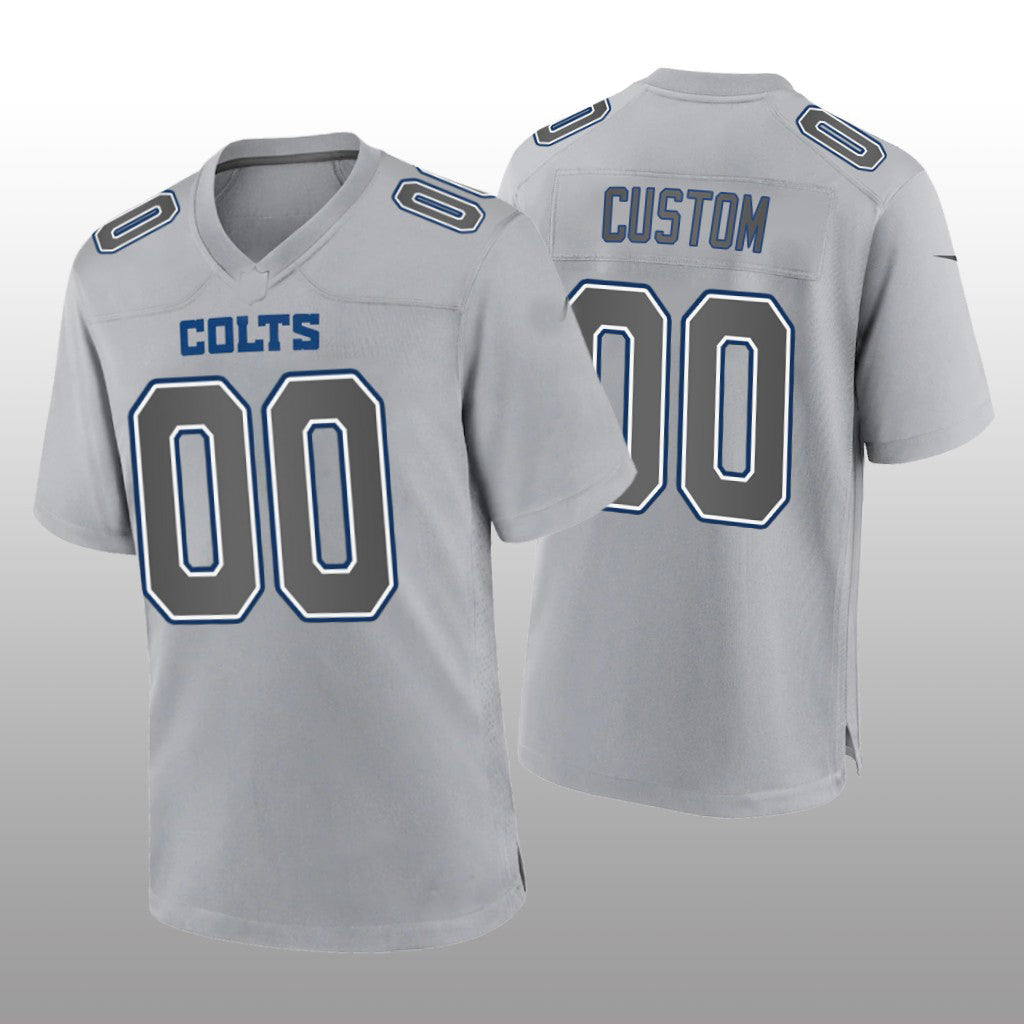 Custom Indianapolis Colts Gray Game Atmosphere Stitched Jerseys