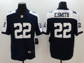 Mens Dallas Cowboys Emmitt Smith #22 Navy Alternate Custom Game Jersey
