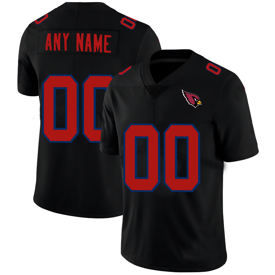 Custom Arizona Cardinals Black American Stitched Name And Number Football Jerseys