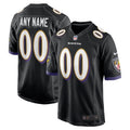 Baltimore Ravens Alternate Custom Game Jersey Black