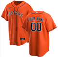 Mens Houston Astros Orange Replica Custom Jersey