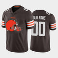Custom Cleveland Browns Brown Team Big Stitched Limited Stitched Jerseys
