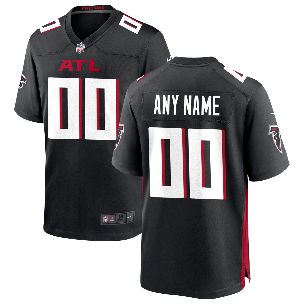Atlanta Falcons Custom Game Jersey Black