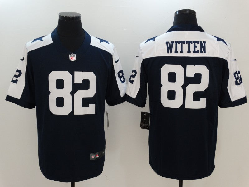 Mens Dallas Cowboys Jason Witten #82 Navy Alternate Custom Game Jersey