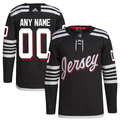 Mens New Jersey Devils Black Custom Team Player Jersey