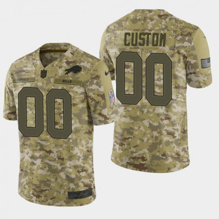 Mens Buffalo Bills Customized Camo Salute To Service NFL Stitched Limited Jersey