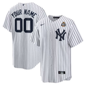 Mens New York Yankees White 2024 World Series Home Replica Custom Jersey
