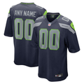 Mens Seattle Seahawks College Navy Custom Game Jersey