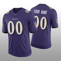 Custom Baltimore Ravens Purple Stitched Limited 100th Season Stitched Jerseys