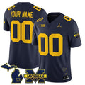 Custom Michigan Wolverines Jersey 2025 Stitched Limited Navy All Stitched