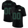 Custom Green Bay Packers Football Jerseys Black American Stitched Name And Number