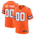 Denver Broncos Orange Mile High 1977 Throwback Custom Game Jersey