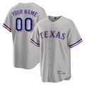 Mens Texas Rangers Gray Replica Custom Jersey