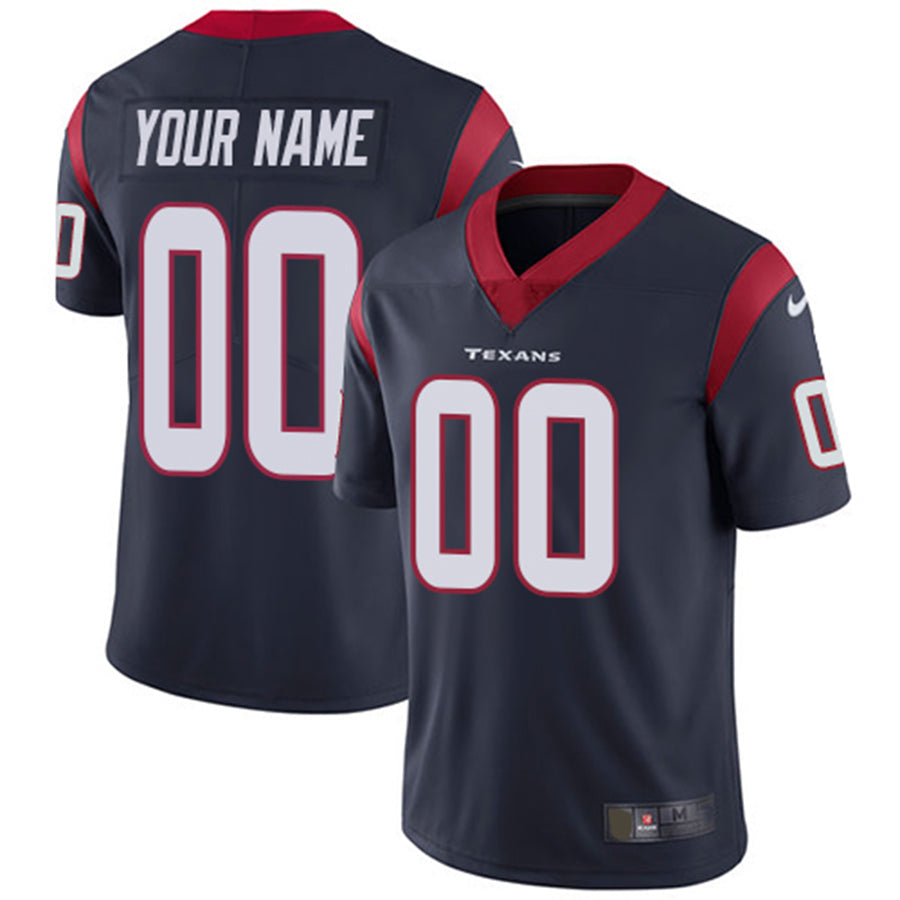 Custom Houston Texans Navy Stitched Player Limited Stitched Jerseys