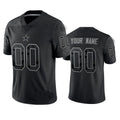Custom Dallas Cowboys Black Reflective Limited Stitched Football Jerseys