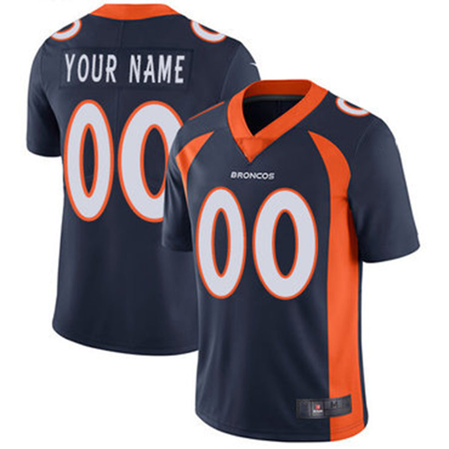 Mens Denver Broncos Navy Custom Game Jersey