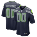 Mens Seattle Seahawks College Navy Super Bowl LX Patch Custom Game Jersey