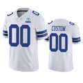 Custom Dallas Cowboys White 60th Anniversary Stitched Limited Stitched Jerseys