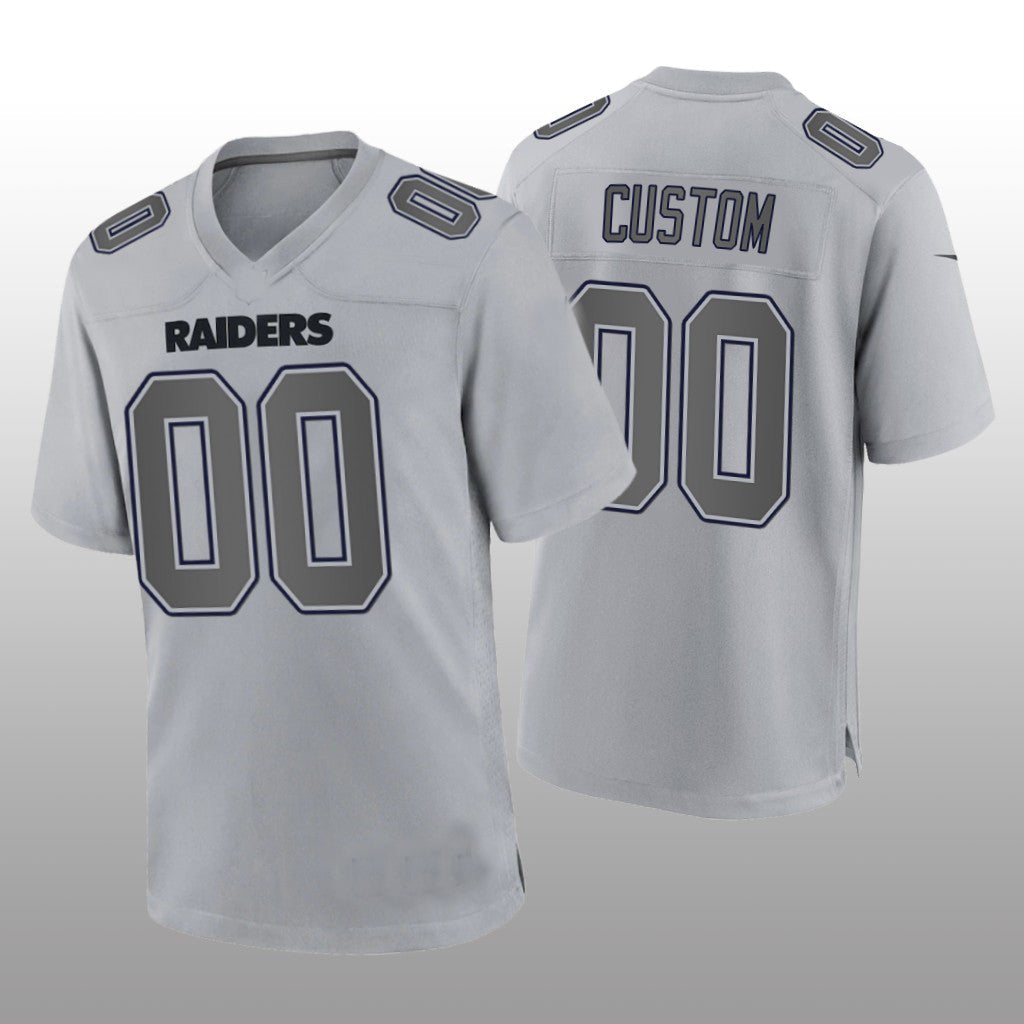 Custom Las Vegas Raiders Gray Atmosphere Game Stitched Jerseys