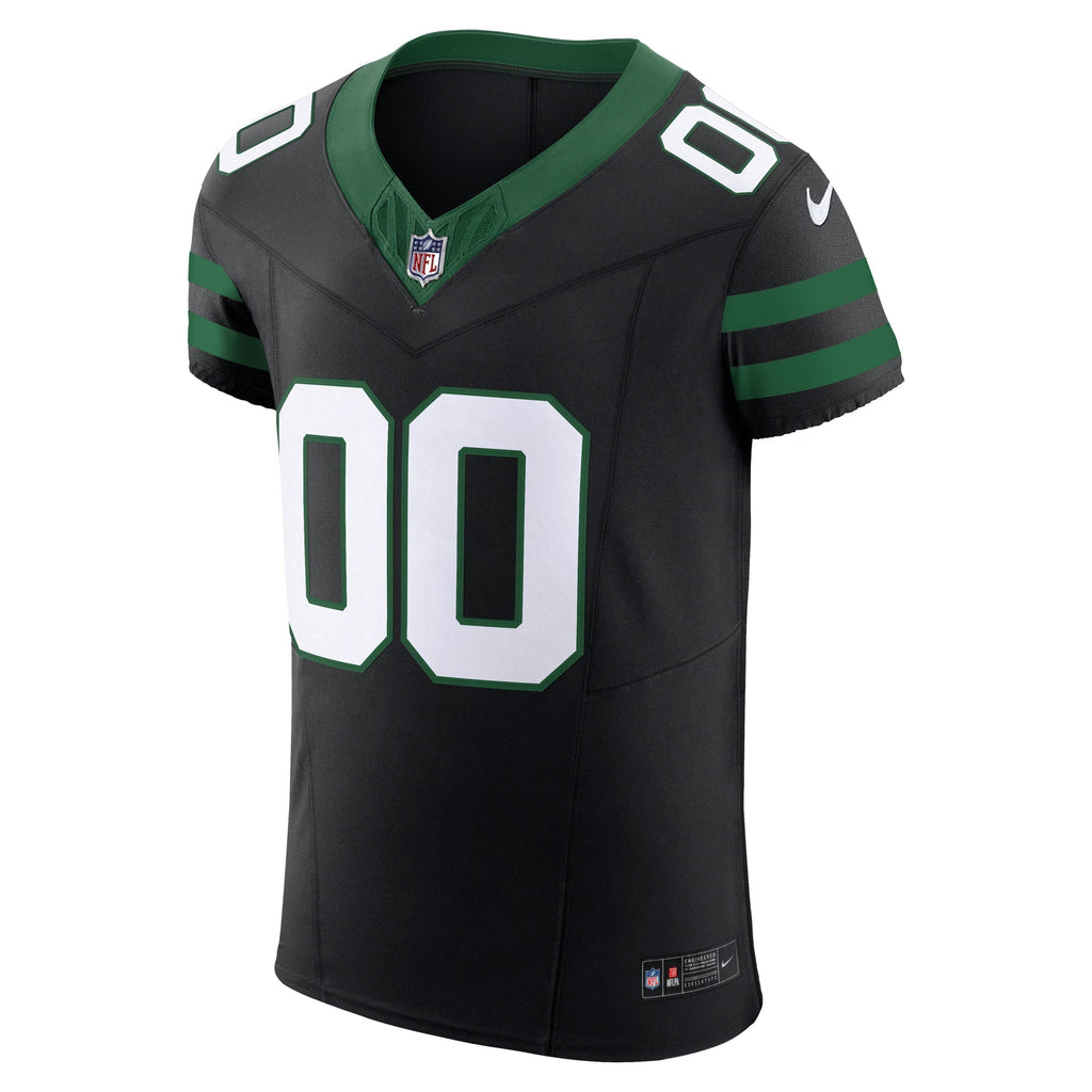 New York Jets Legacy Black Alternate Stitched Elite Custom Jersey