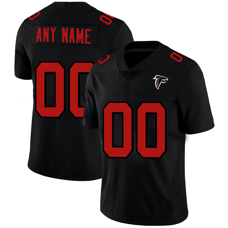 Custom Atlanta Falcons Black American Stitched Name And Number Football Jerseys