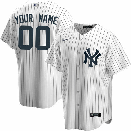 Mens New York Yankees Custom White Player Jersey