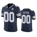 Custom Dallas Cowboys Navy 60th Anniversary Stitched Limited Stitched Jerseys