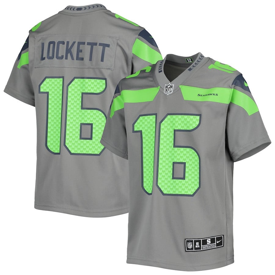 Custom Seattle Seahawks  Inverted Team Game Jersey Gray