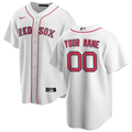 Mens Boston Red Sox White Home Replica Custom Jersey