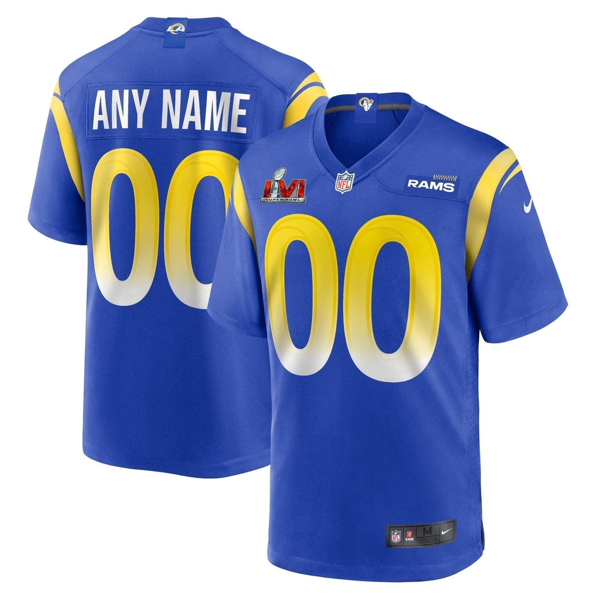 Los Angeles Rams Super Bowl LVI Game Custom Jersey Royal