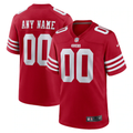 Mens San Francisco 49ers Scarlet Custom Game Jersey