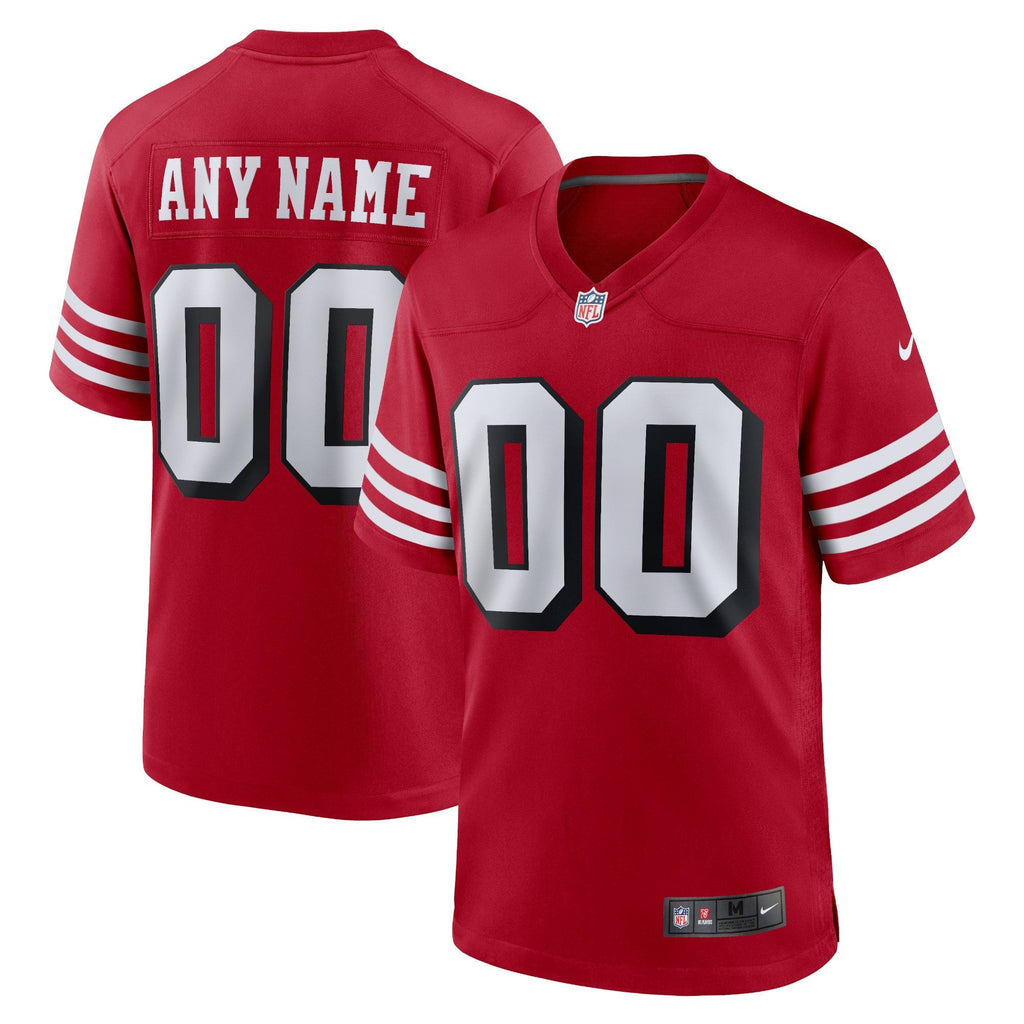 San Francisco 49ers Alternate Custom Game Jersey Scarlet