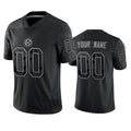 Custom Pittsburgh Steelers Reflective Limited Stitched Jersey Black Football Jerseys