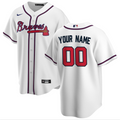 Mens Atlanta Braves White Home Replica Custom Jersey