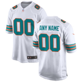 Mens Miami Dolphins White Alternate Custom Game Jersey
