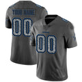 Custom Dallas Cowboys Gray Static Stitched Limited Stitched Jerseys
