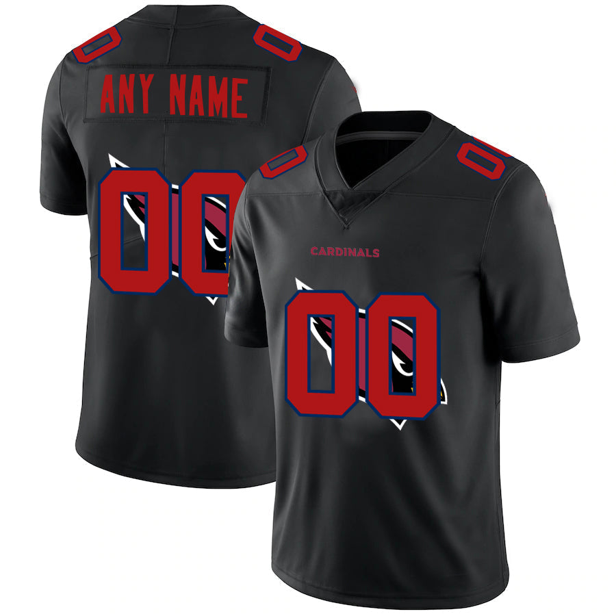 Custom Arizona Cardinals Jersey Limited Black Stitched Team Big