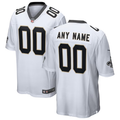 Mens New Orleans Saints White Custom Game Jersey
