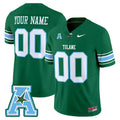 Custom Tulane Green Wave Jersey Green