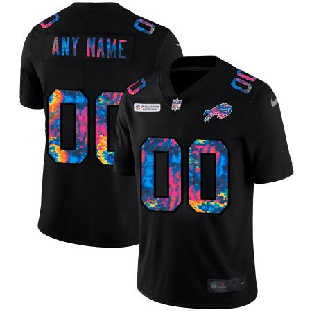 Mens Buffalo Bills Active Players Custom 2020 Black Crucial Catch Limited Stitched Jersey