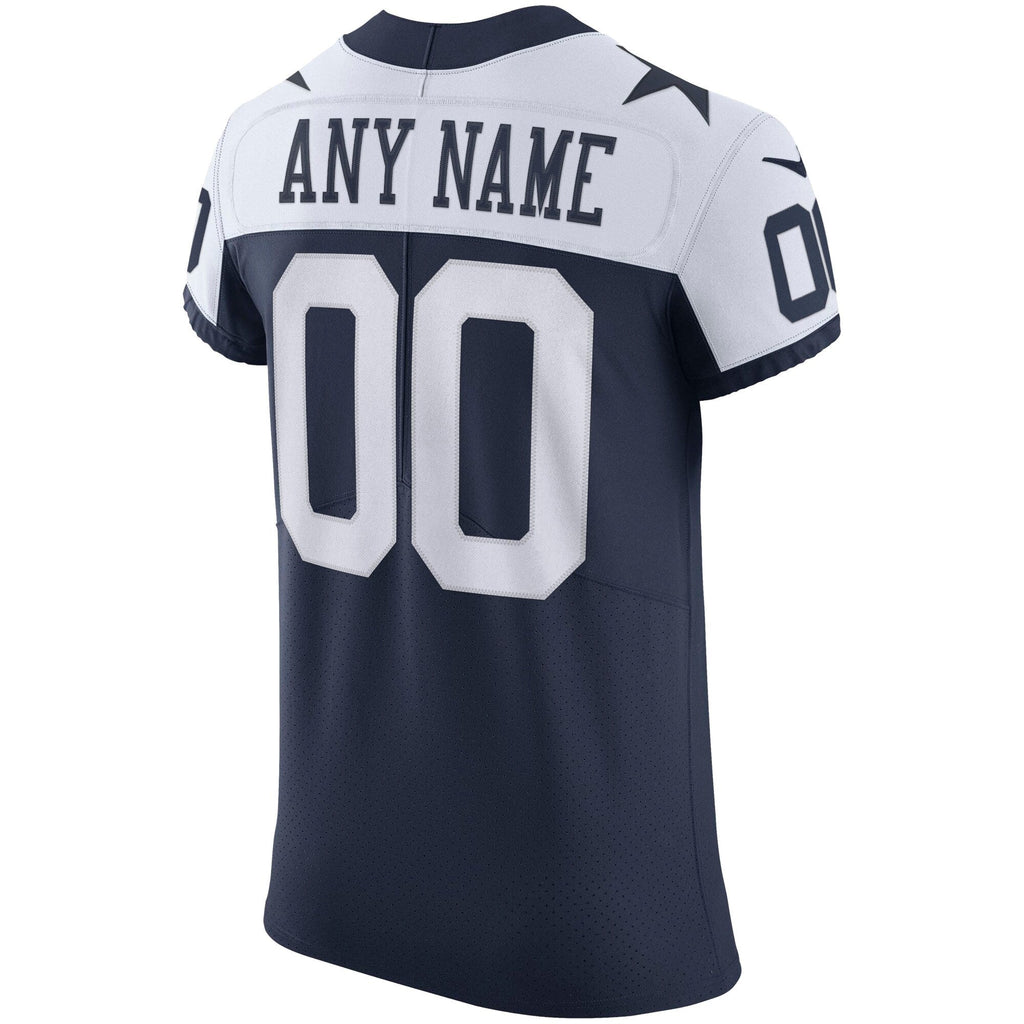 Dallas Cowboys Navy Alternate Stitched Elite Custom Jersey