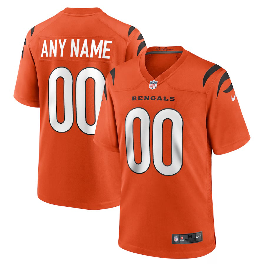 Custom Cincinnati Bengals Jersey Orange