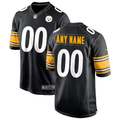 Mens Pittsburgh Steelers Black Custom Player Jersey