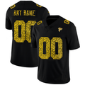 Custom Atlanta Falcons Leopard Print Fashion Stitched Limited Jersey Black Stitched Jerseys