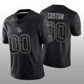 Custom Minnesota Vikings Stitched Black RFLCTV Limited Football Jerseys