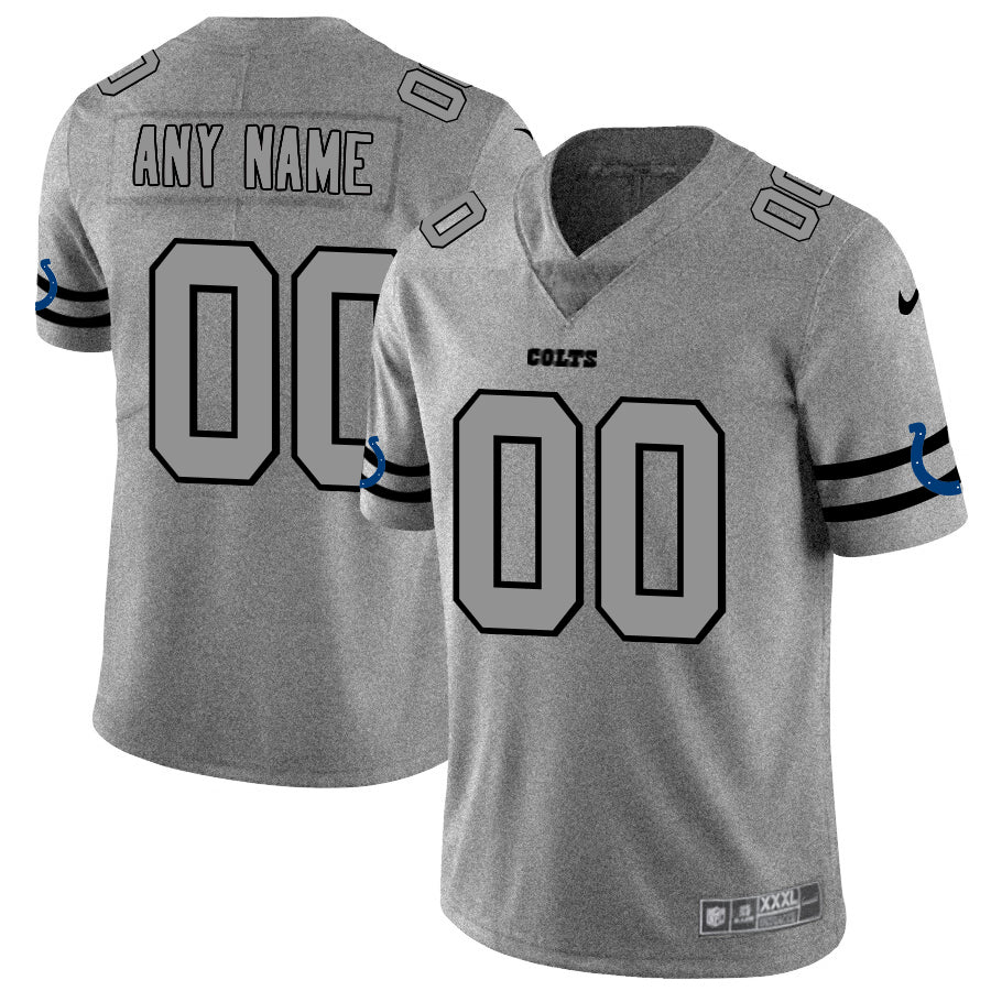 Custom Indianapolis Colts 2019 Gray Gridiron Gray Stitched Limited Stitched Jerseys