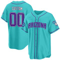 Custom Arizona Diamondbacks 2024 Teal Purple Jersey