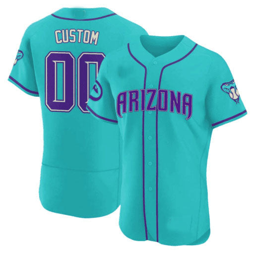 Custom Arizona Diamondbacks 2024 Teal Purple Jersey