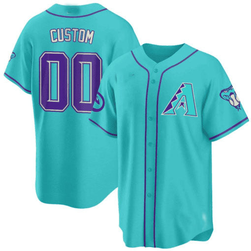 Custom Arizona Diamondbacks 2024 Teal Purple Jersey