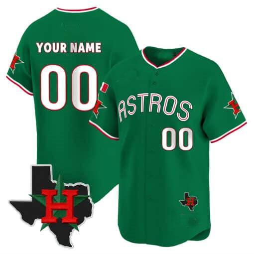 Custom Houston Astros Mexico Texas Patch Stitched Limited V3 Jersey